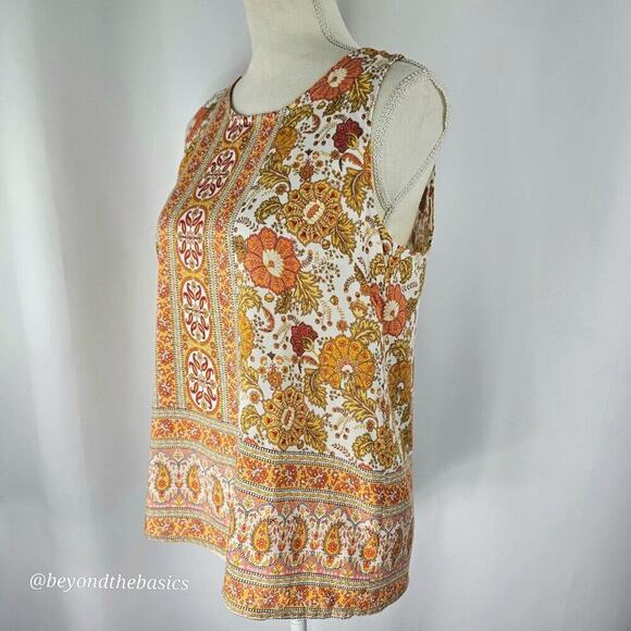 Soiree Women's Floral Paisley Print Sleeveless Button Back Top Size Small NWT - Picture 4 of 13